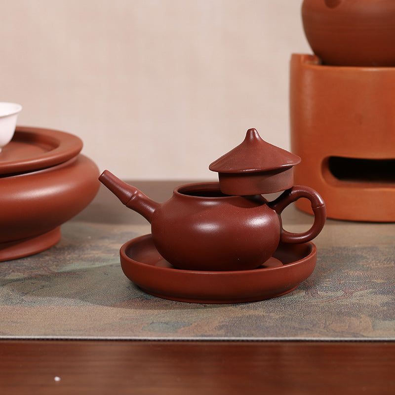 Chinese traditional purple clay pot tea clay manual kung fu tea set home living room purple clay pot business activities accompanied by gifts to elders