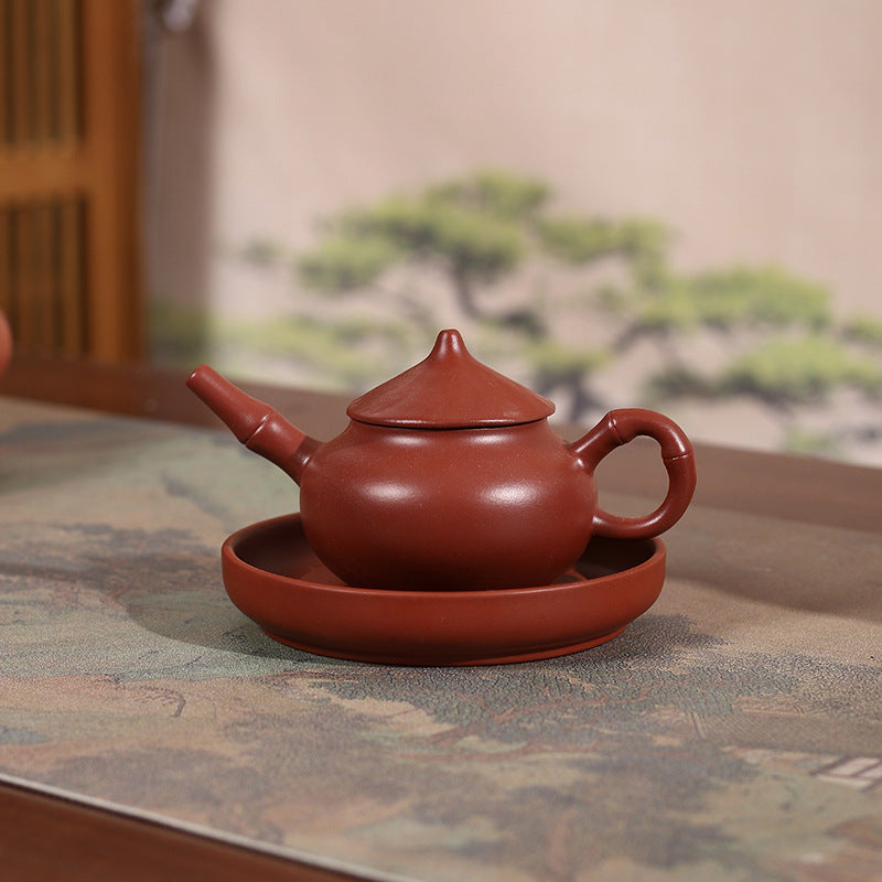 Chinese traditional purple clay pot tea clay manual kung fu tea set home living room purple clay pot business activities accompanied by gifts to elders
