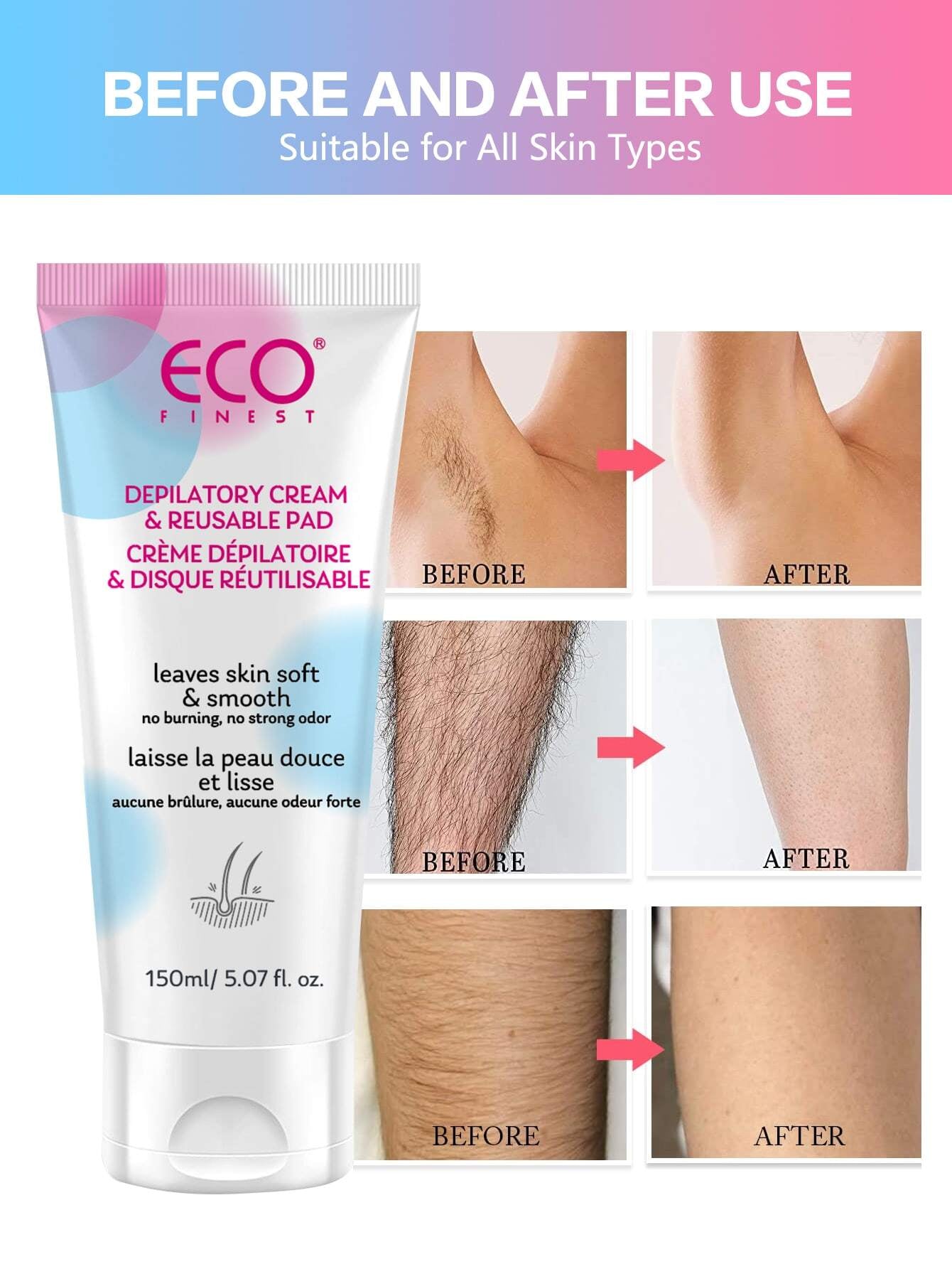 ECO Ha R Cea 150m5.07oz, 1pcs Body Care Wax Comfort Cosmetic