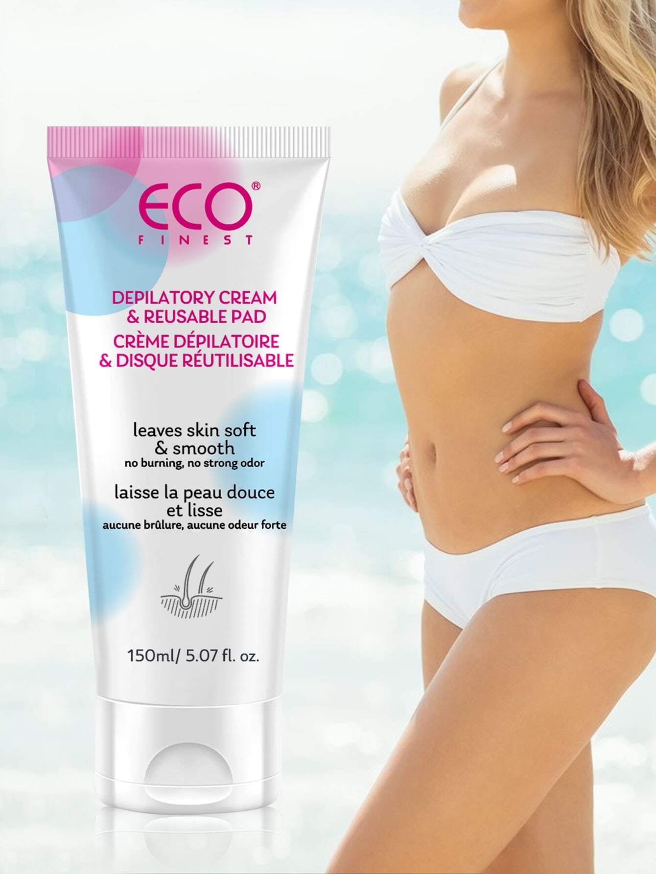 ECO Ha R Cea 150m5.07oz, 1pcs Body Care Wax Comfort Cosmetic