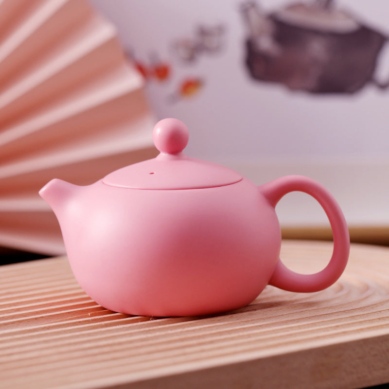Chinese traditional purple clay pot tea clay manual kung fu tea set home living room purple clay pot business activities accompanied by gifts to elders