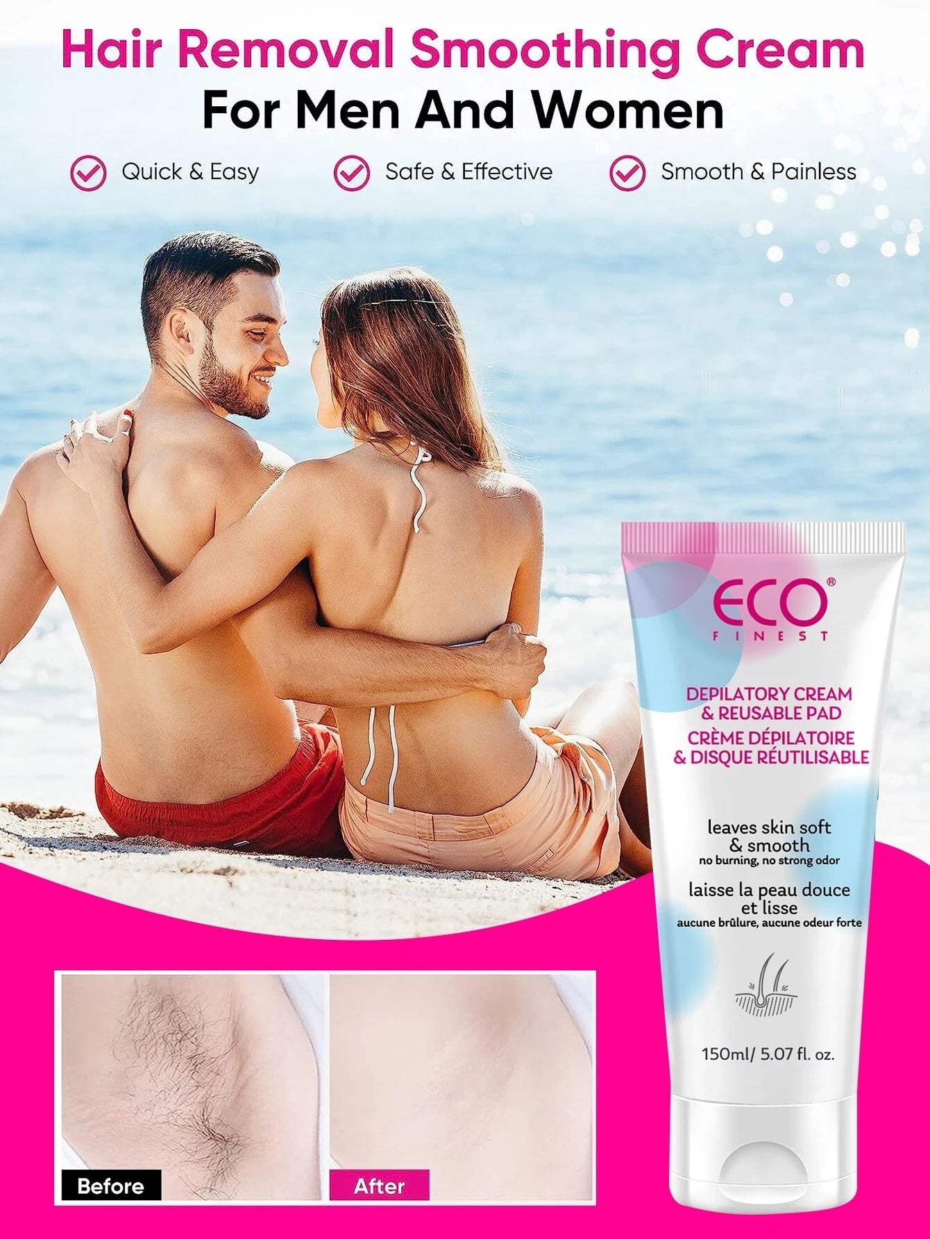 ECO Ha R Cea 150m5.07oz, 1pcs Body Care Wax Comfort Cosmetic