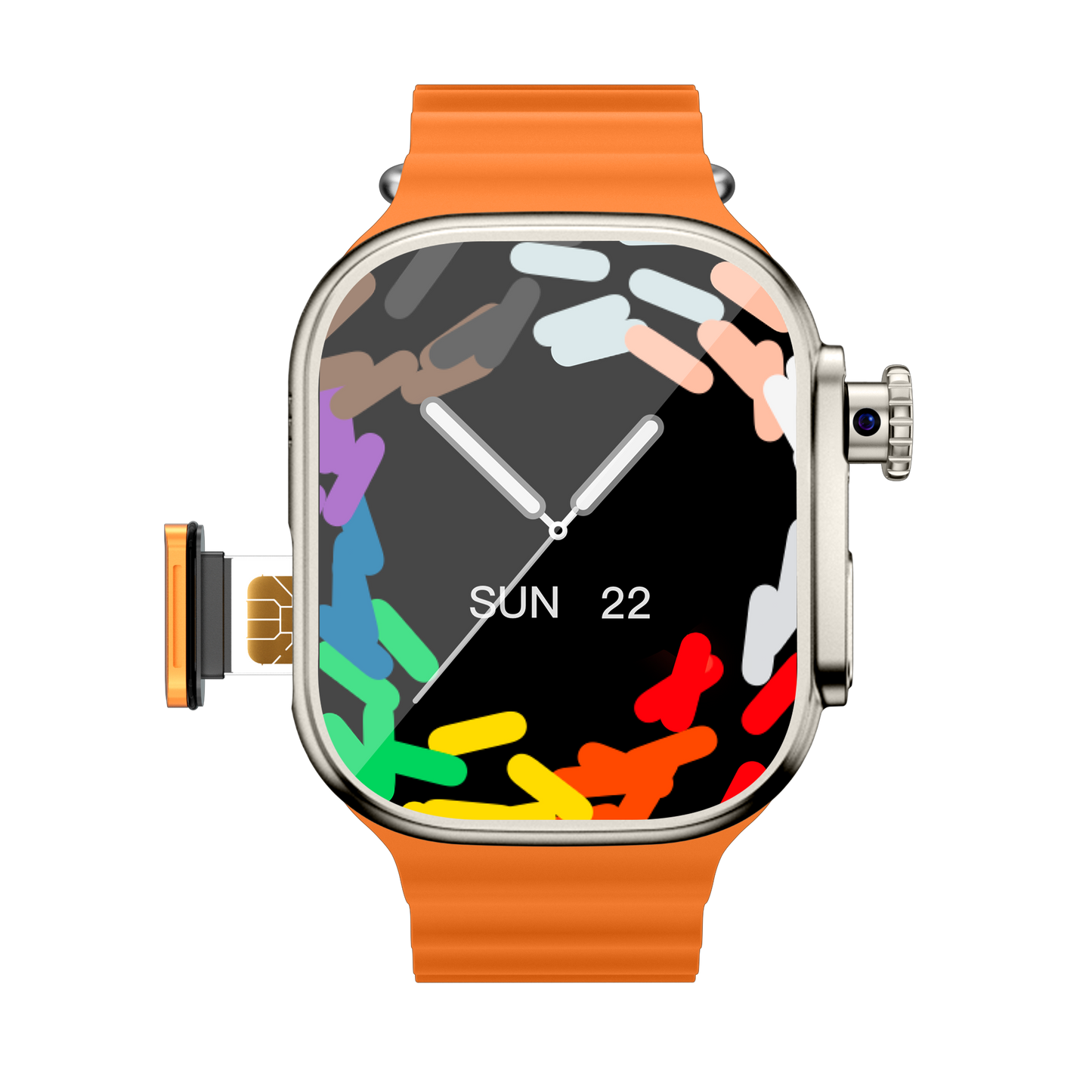 WS9 ULTRA Bluetooth Smartwatch,Touchscreen Wrist Smart Phone Watch Sports Fitness Tracker with SIM Card Slot Camera Pedometer Compatible with Android Smartphone for Kids Men Women