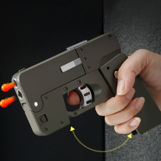 ShotCase Mobile phone toy gun can be folded to fire reloadable rubber bullets