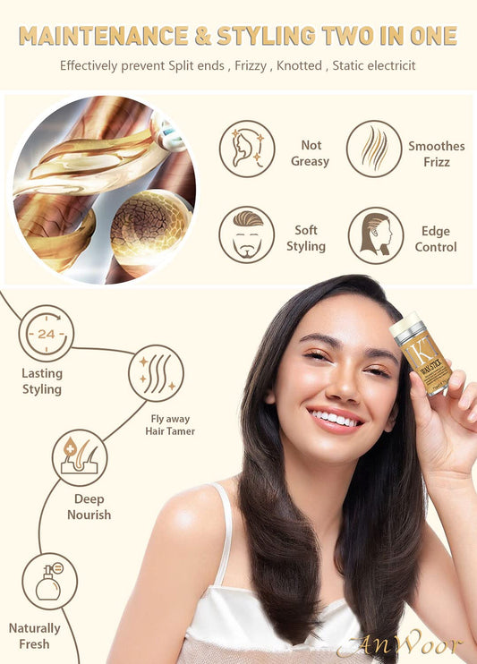 Hair Wax Stick for Wigs, Bed Head Stick Edge Control Slick Stick Hair Pomade Stick Non-greasy Styling Wax, Long Lasting, Temporary Hair Styling Product for Edge Frizz Hair SOVONCARE 2.7 Oz