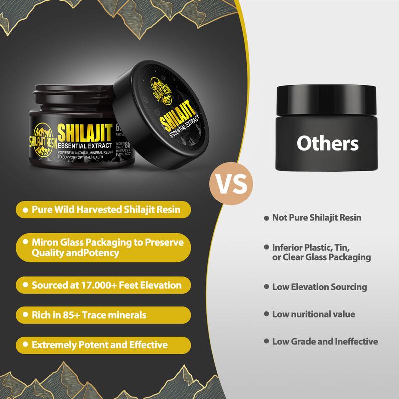 Shilajit Pure HimalayanOrganic Shilajit Resin Natural Shilajit Resin with 85+ Trace Minerals, 50g