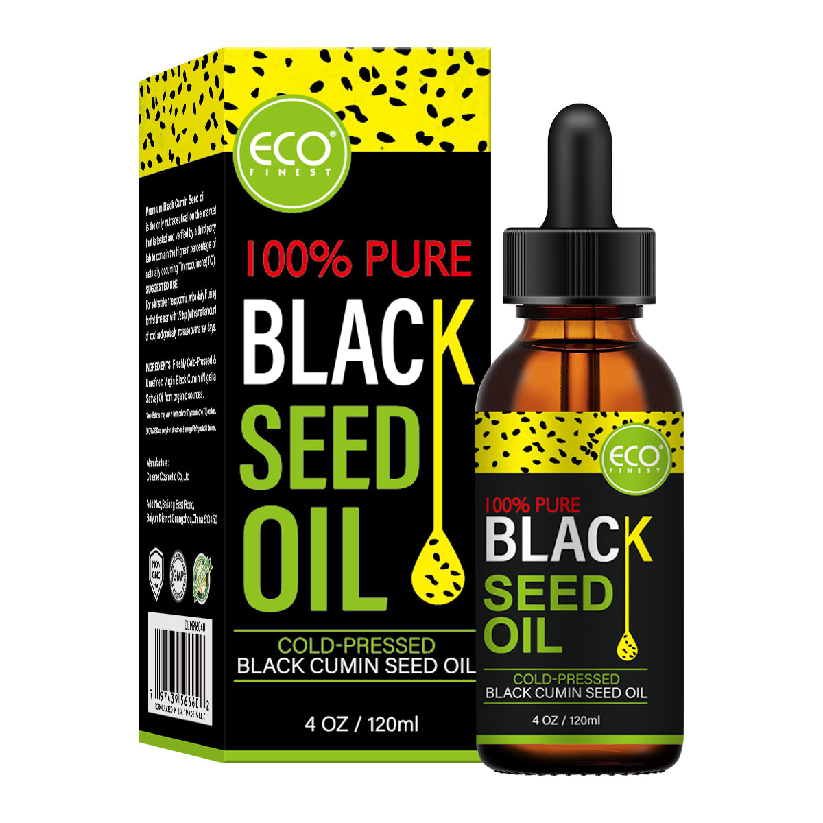 ECO's Organic Black Seed OilHerbalOrganic Joint Support, Immune Consumable, Body Massage & More (4 oz)Boosting & Digestion Support,Body,
