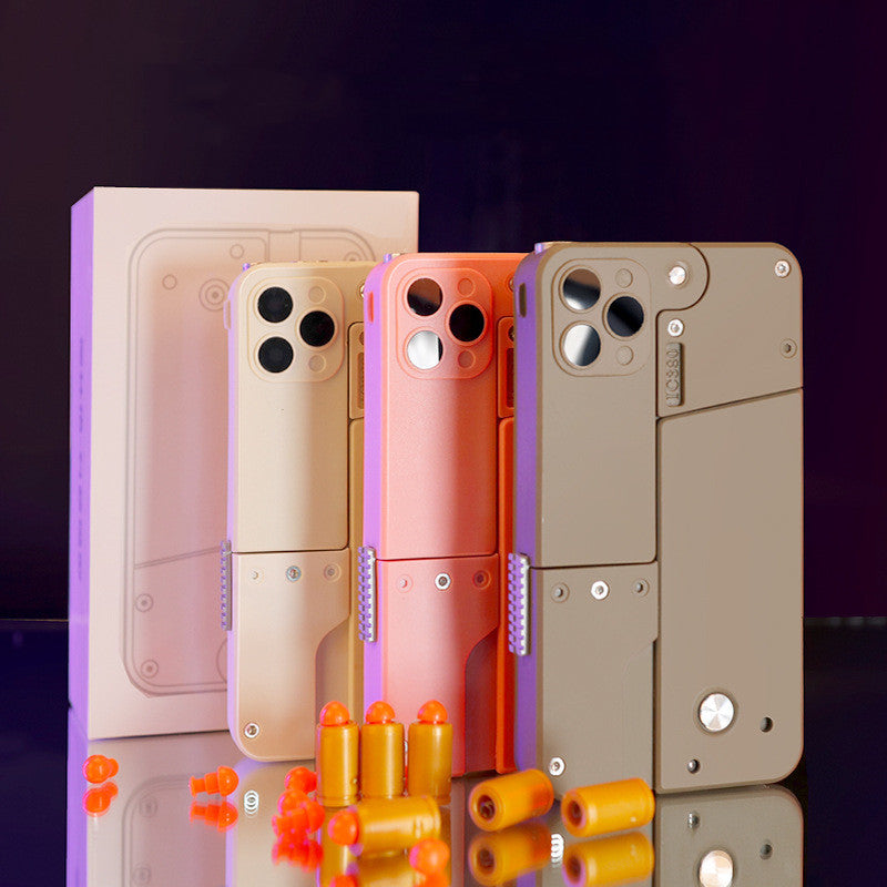ShotCase Mobile phone toy gun can be folded to fire reloadable rubber bullets