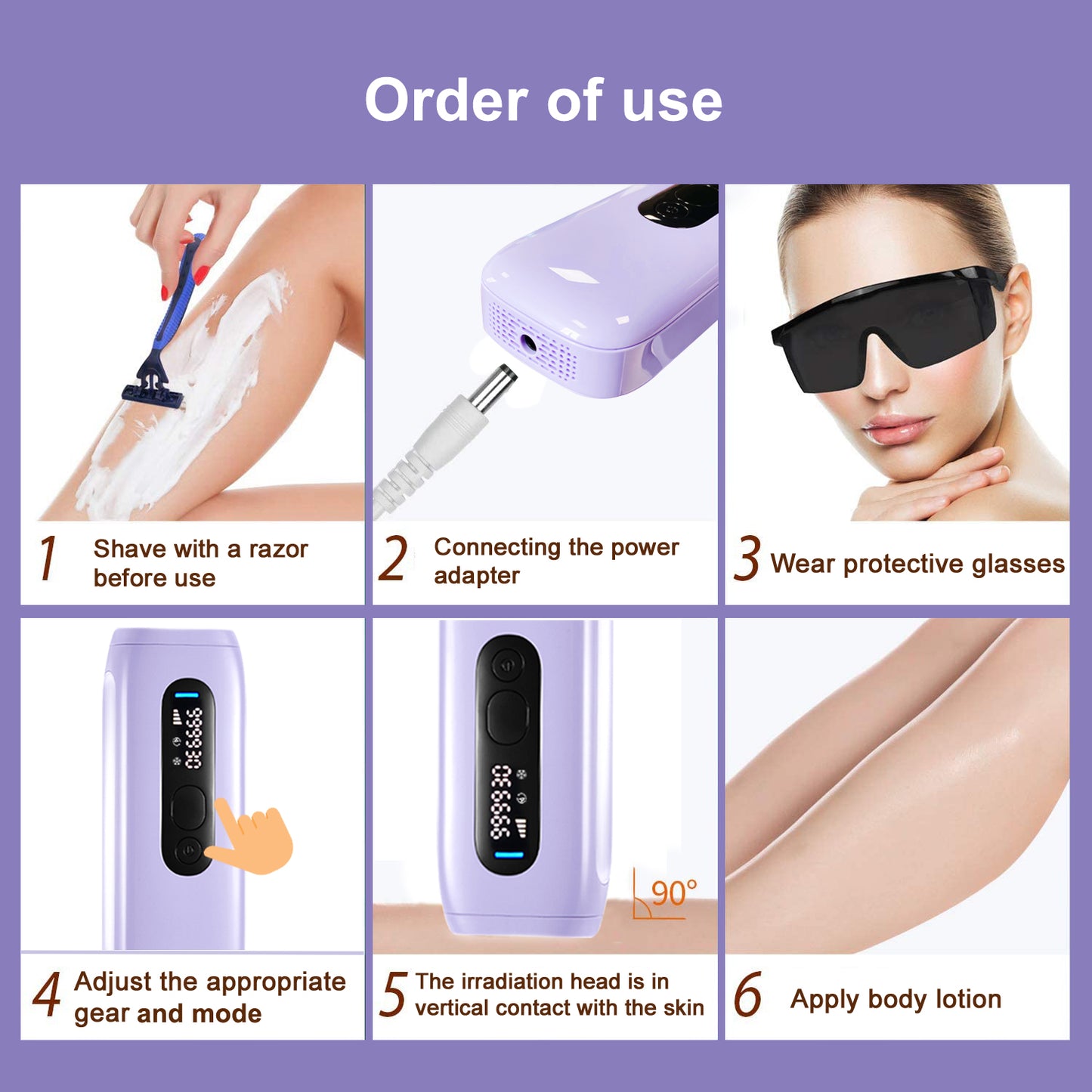 U like it Air 3 At-Home Laser IPL HairRemoval Device Skin-Safe with Sapphire Cooling Technology and.  Clinical Results From Home