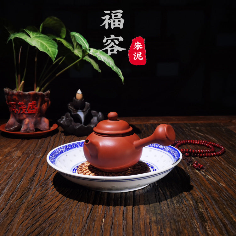 Chinese traditional purple clay pot tea clay manual kung fu tea set home living room purple clay pot business activities accompanied by gifts to elders