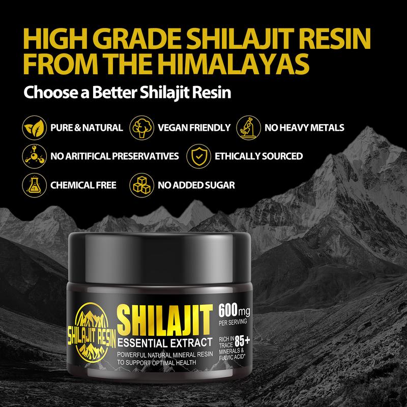 Shilajit Pure HimalayanOrganic Shilajit Resin Natural Shilajit Resin with 85+ Trace Minerals, 50g