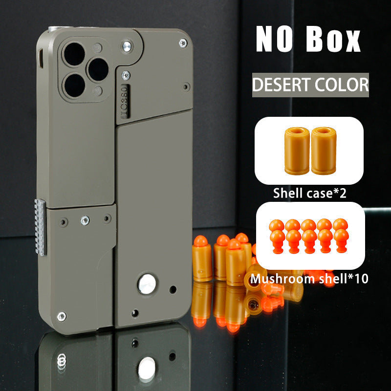 ShotCase Mobile phone toy gun can be folded to fire reloadable rubber bullets